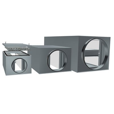 KVDPX Circular Straight Low-built Silencer